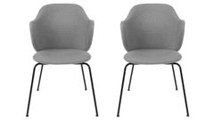 Set of 2 Grey Jupiter Lassen Chairs by Lassen