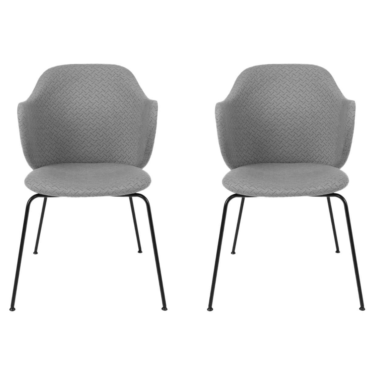 Set of 2 Grey Jupiter Lassen Chairs by Lassen For Sale