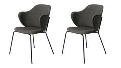 Set of 2 Grey Remix Lassen Chairs by Lassen