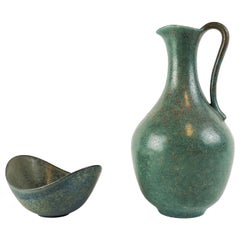 Conjunto de 2 piezas de cerámica Gunnar Nylund Rörstrand Suecia Años 50