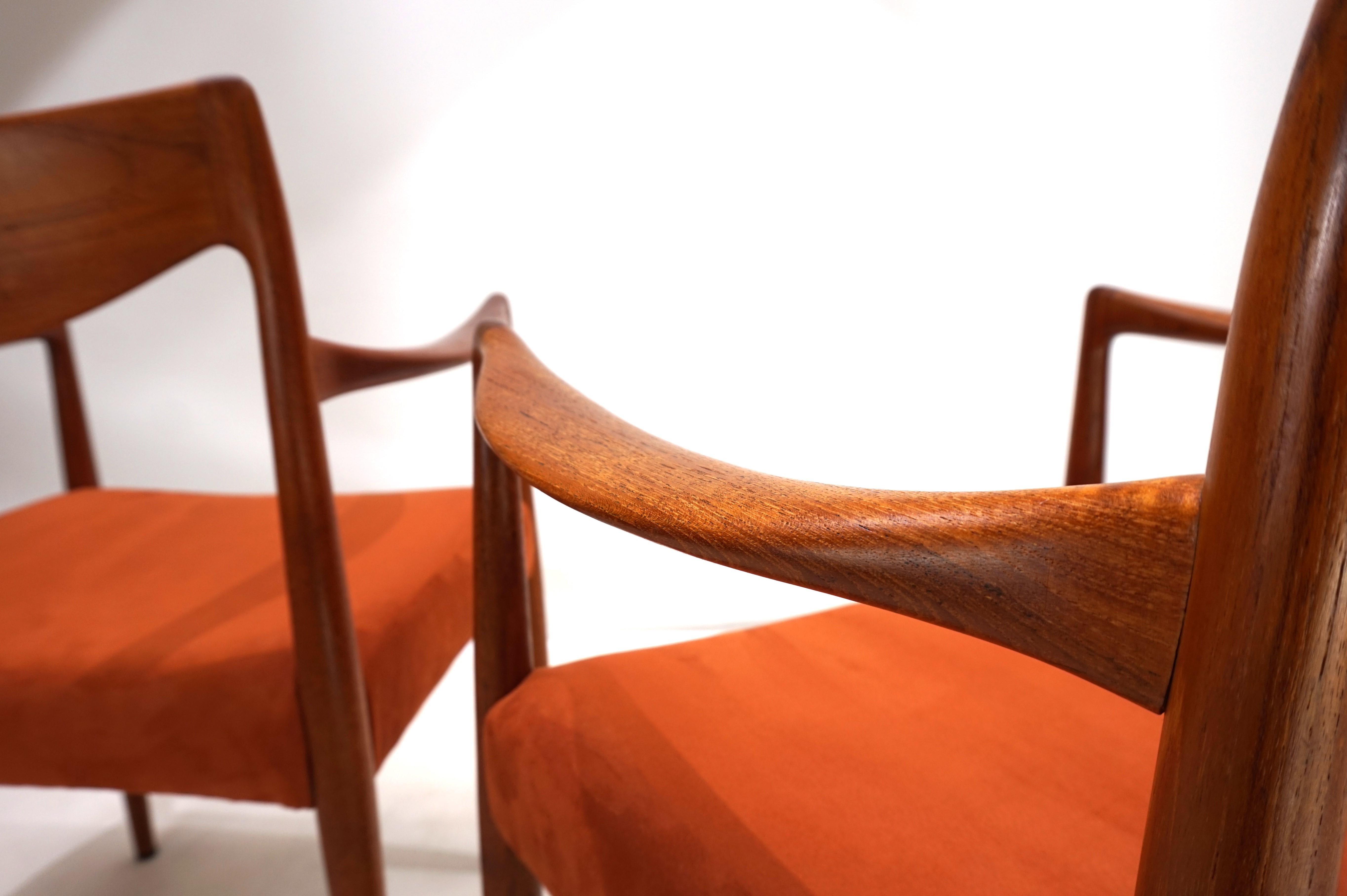 Teak Set di 2 sedie in teak Gustav Bahus Bambi di Rolf Rastad & Adolf Relling, 1960 in vendita