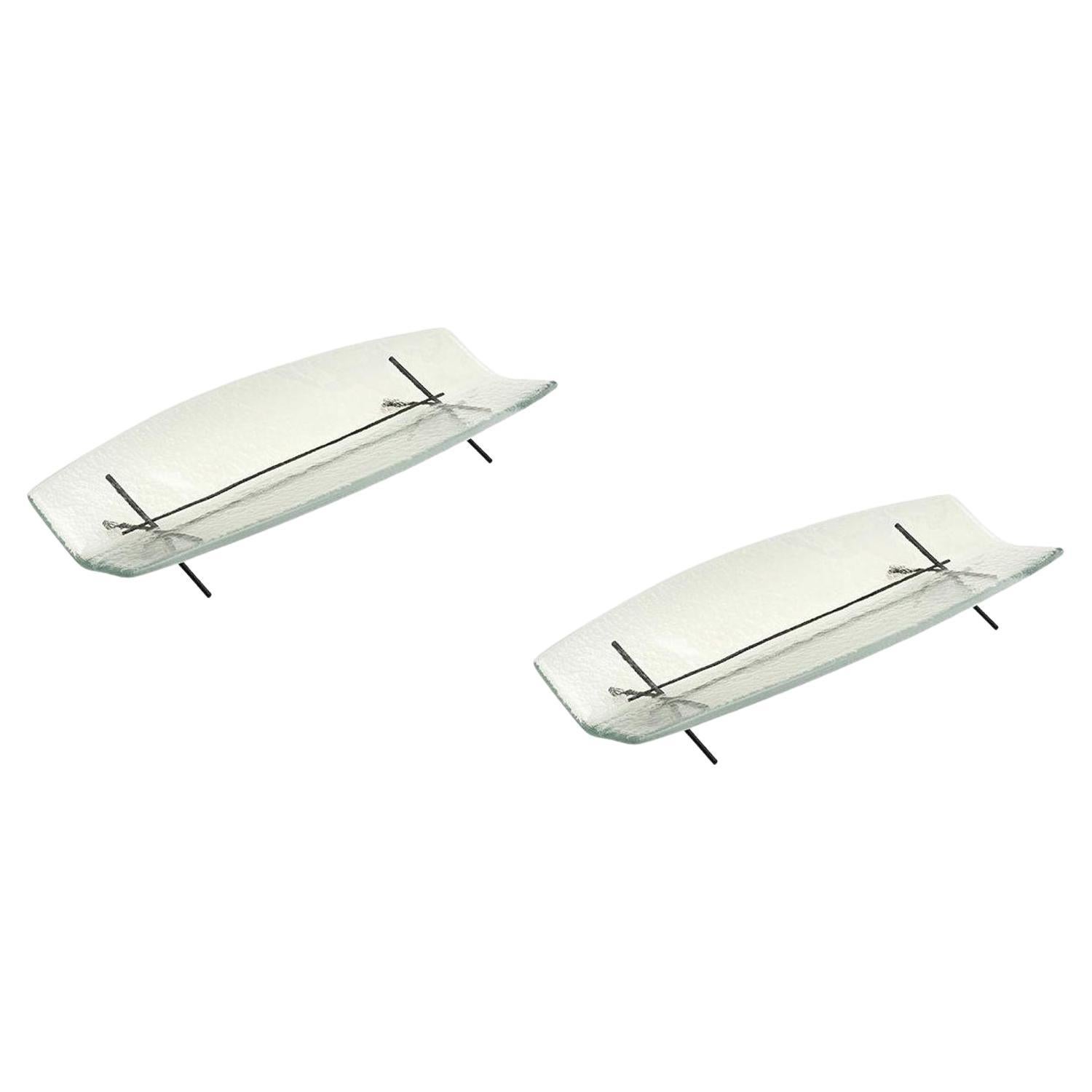 Set of 2 Hakou D Trays by Mason Editions For Sale