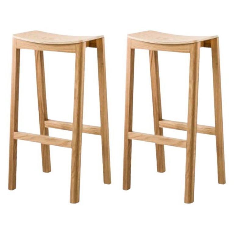 Set of 2, Halikko Bar Stools, Tall by Made by Choice For Sale