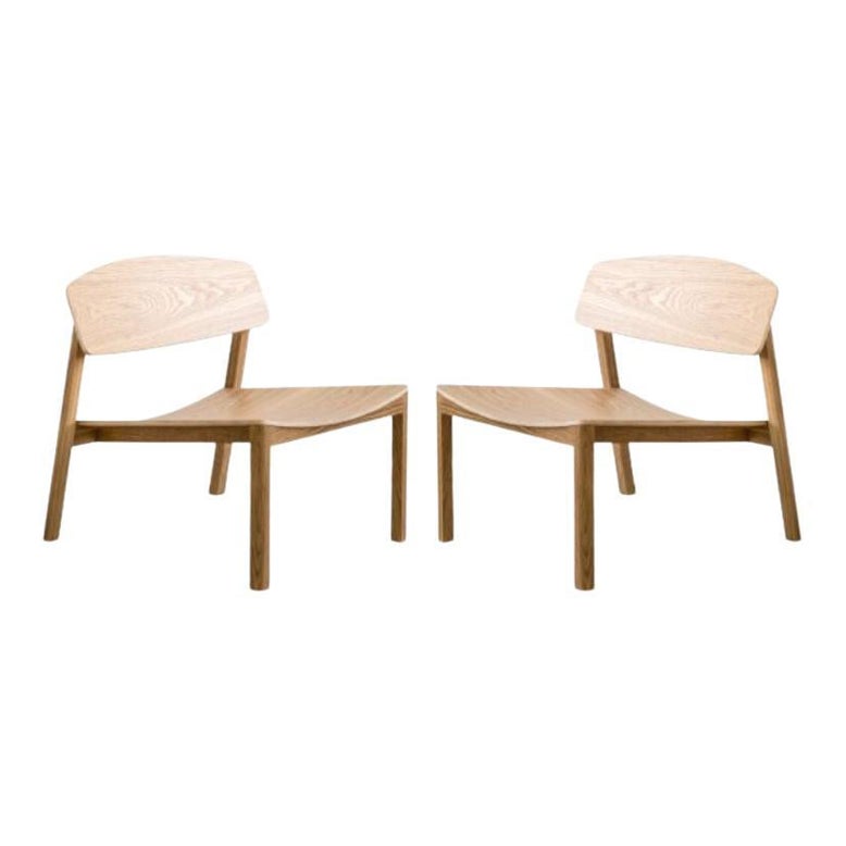 Set of 2, Halikko Launge, Oak by Made by Choice For Sale