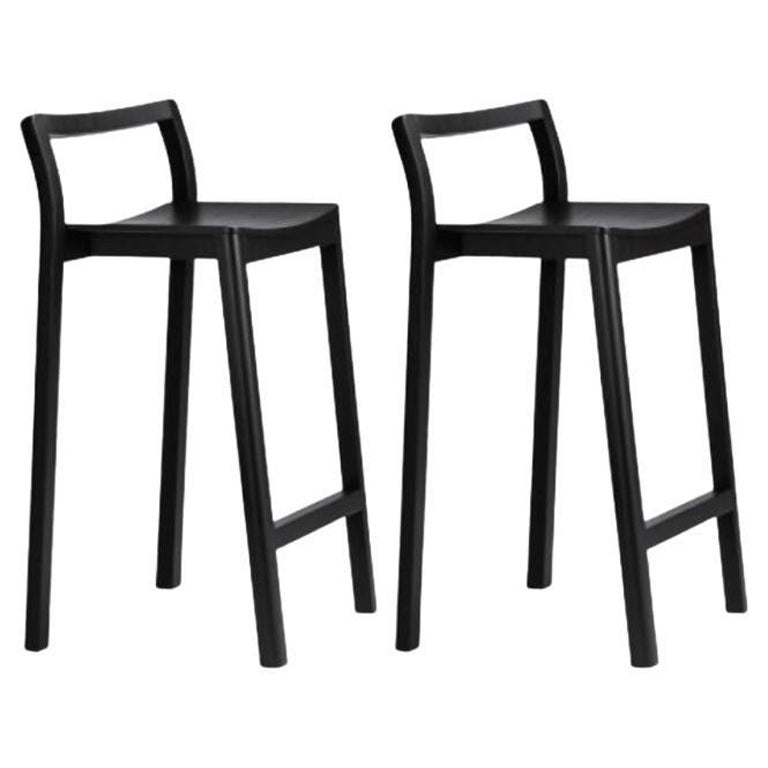 Set of 2, Halikko Stool Backrest, Black by Made By Choice For Sale