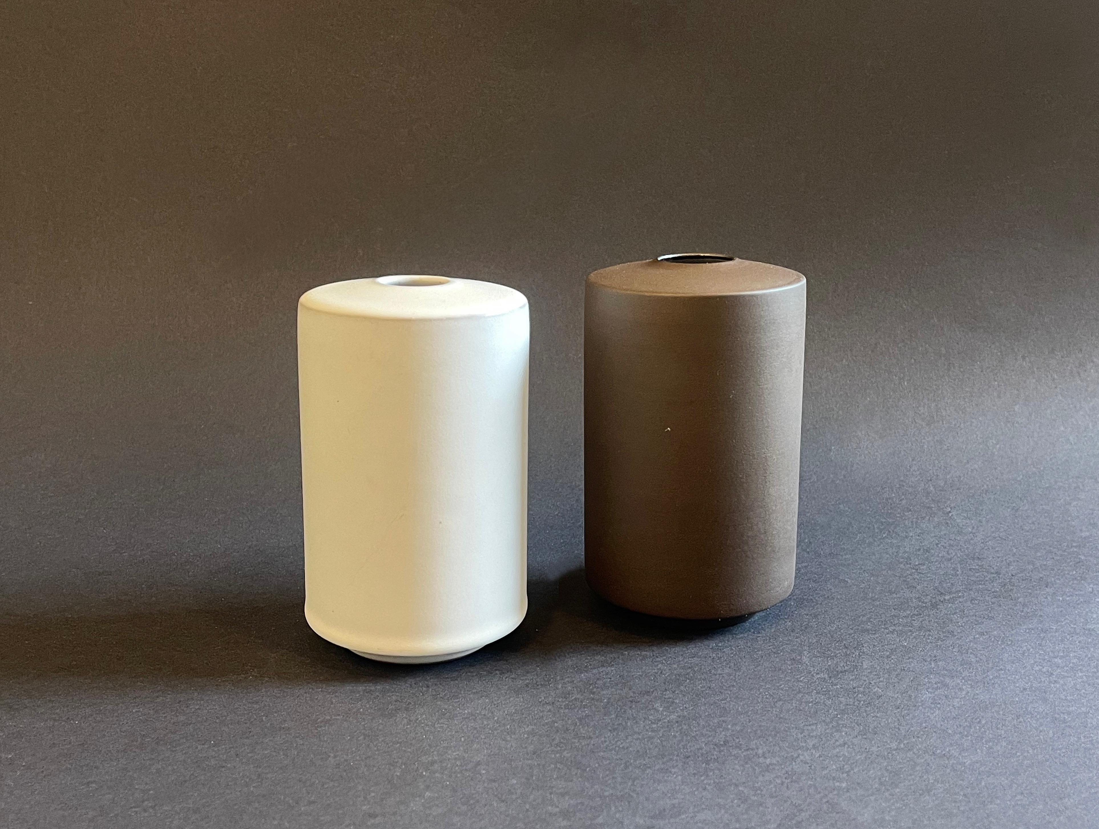 Juego de 2 jarrones de gres de Hameln, estilo Bauhaus, Delius, Alemania Moderno de mediados de siglo en venta