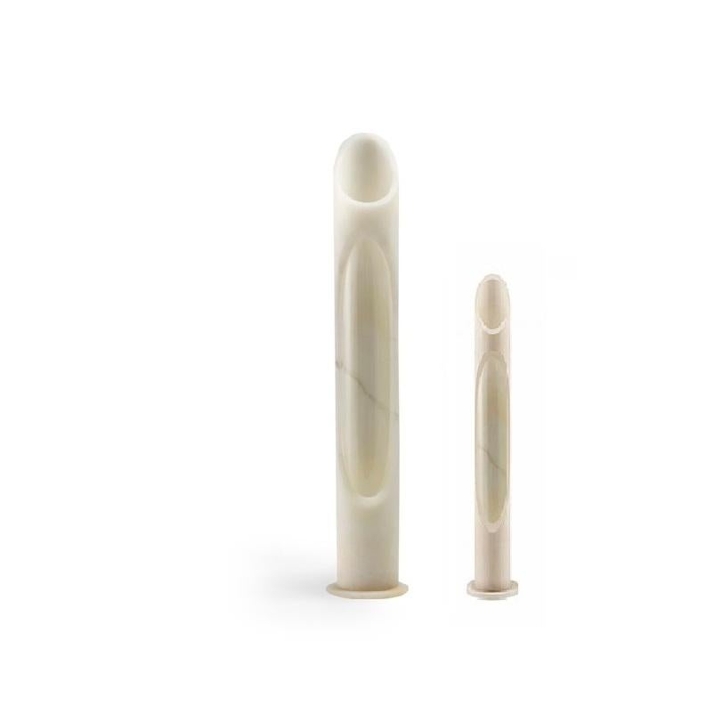 2er-Set Handgefertigte Vase aus schwarzem Nero Marquinia Marmor Armonia, Jacopo Simonetti im Angebot 5
