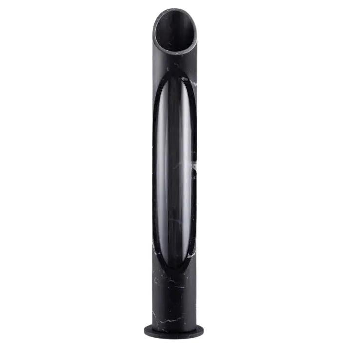 2er-Set Handgefertigte Vase aus schwarzem Nero Marquinia Marmor Armonia, Jacopo Simonetti im Angebot 3