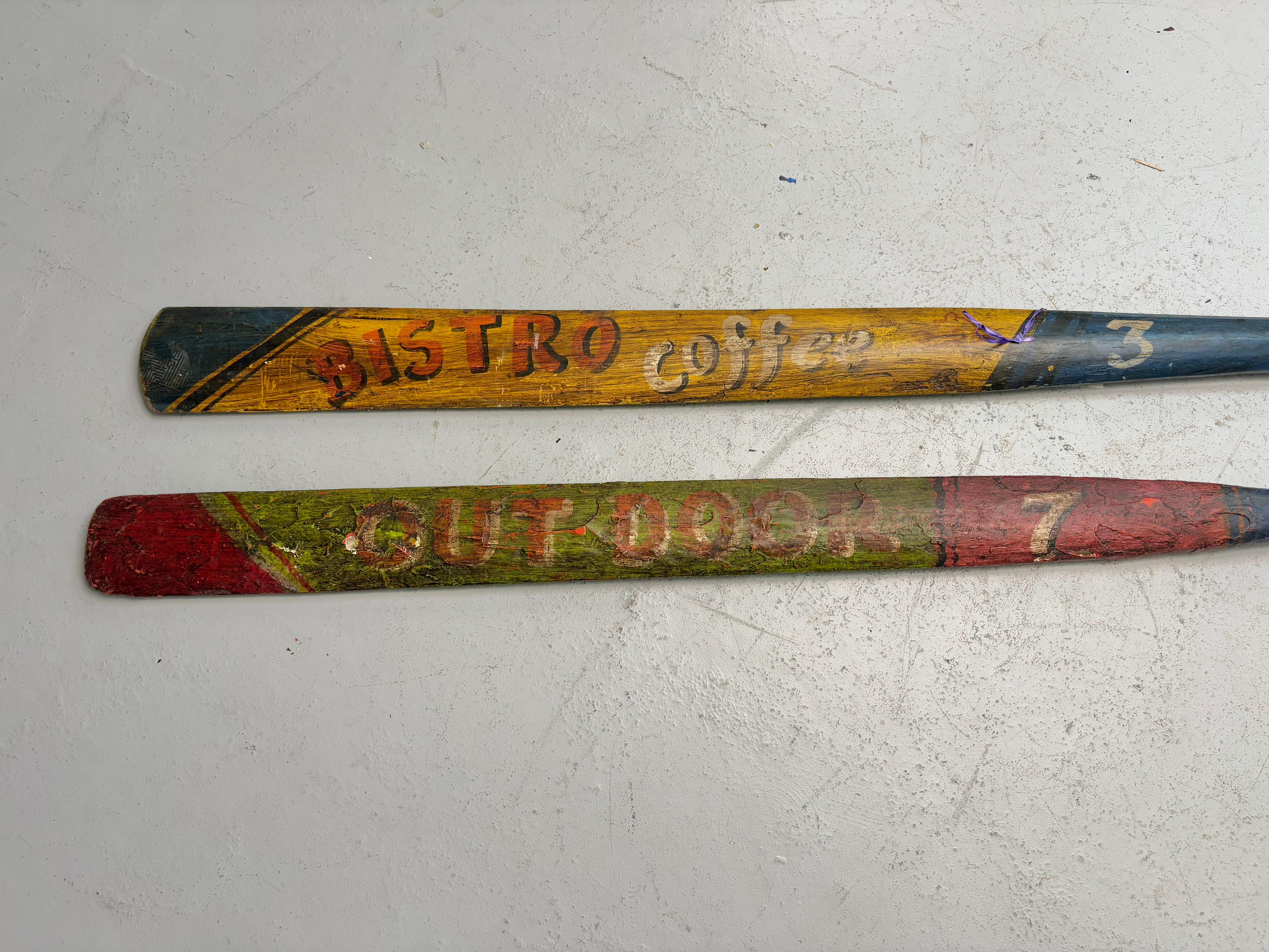 Juego de 2 remos o palas de remo inspiradores pintados a mano Precio por unidad Arte popular en venta
