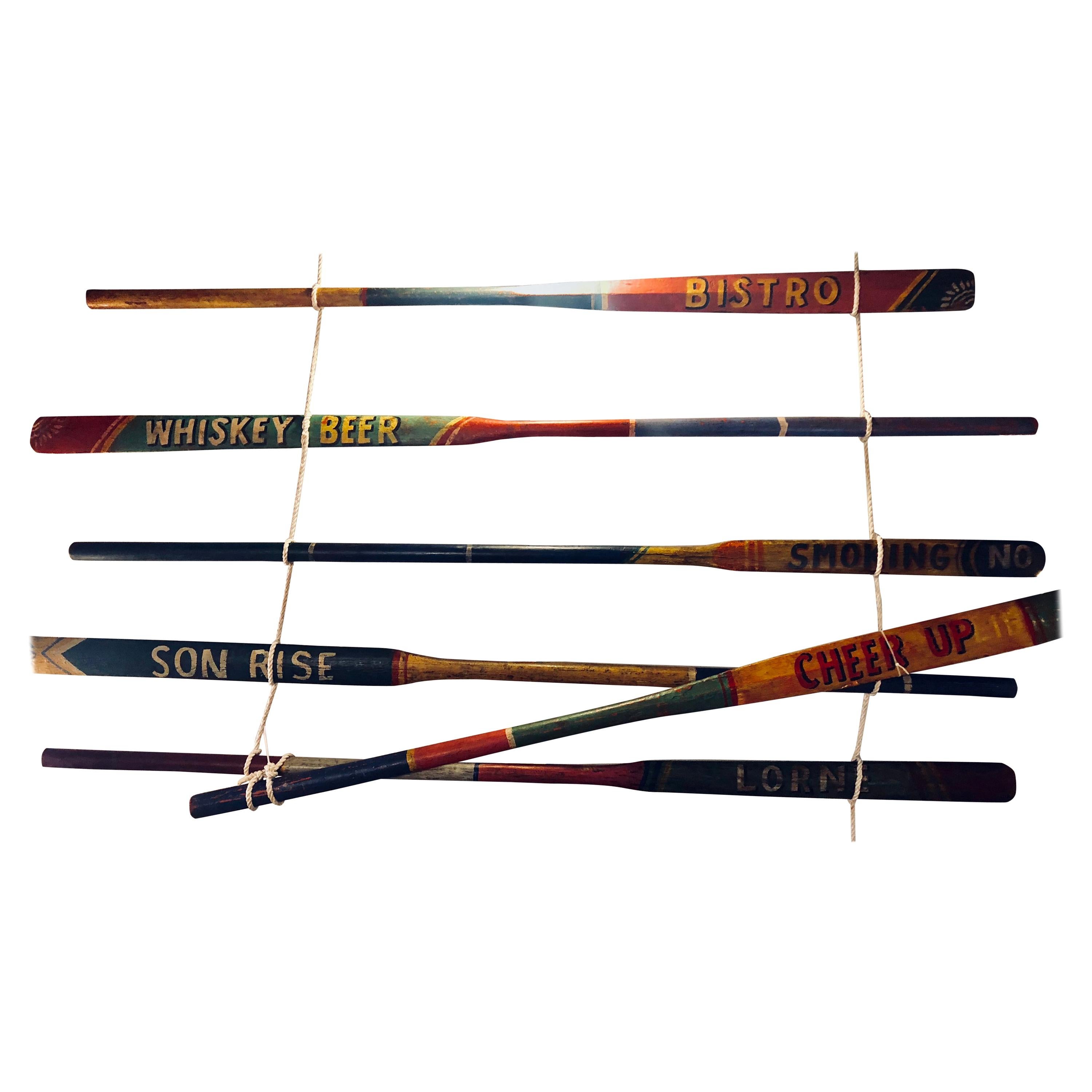 Set of 2 Hand Painted Inspirational Rowing Oars or Paddles Priced Individually
