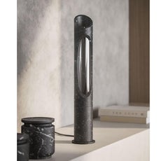 Set di 2 lampade Armonia artigianali in marmo Nero Marquinia, Jacopo Simonetti