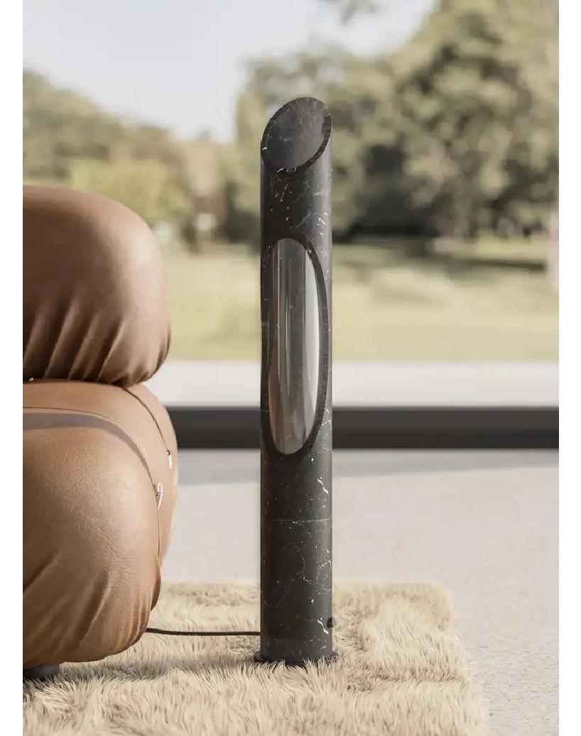 Satz von 2 handgefertigten Armonia-Lampen aus schwarzem Nero Marquinia-Marmor, Jacopo Simonetti (Moderne) im Angebot