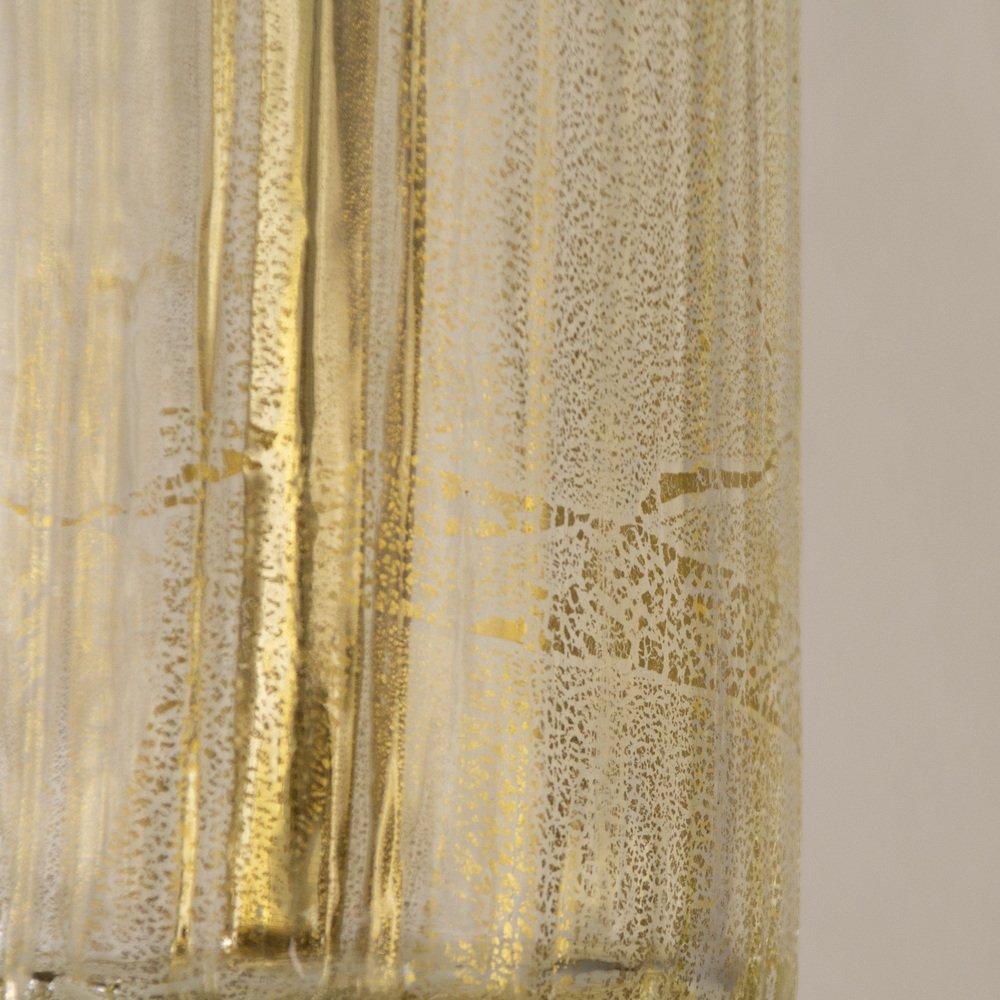 Set of 2 Handcrafted Murano Glass Table Lamps in Black, White and Gold, Italy In Excellent Condition For Sale In Venezia, IT