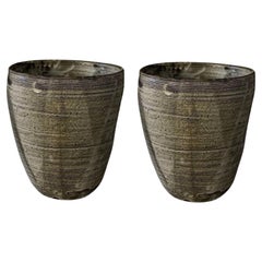 Set of 2 Handcrafted Vases #2 by Teppei Ono