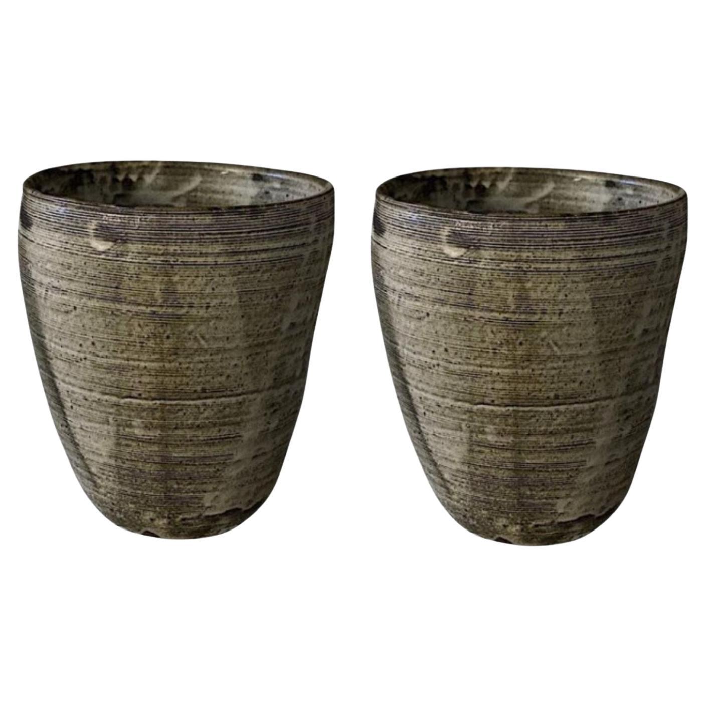 Ensemble de 2 vases fabriqués à la main #2 par Teppei Ono en vente
