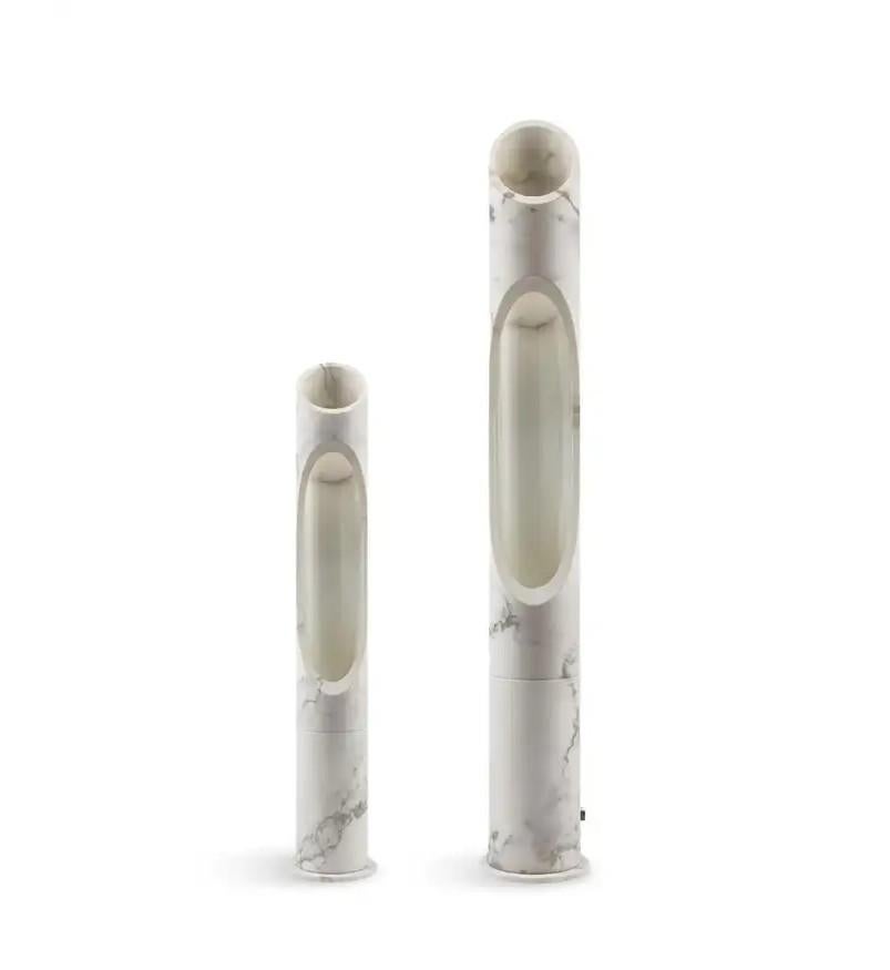 2er-Set Handgefertigtes Weißes Milchiges Onice Bianco Onyx Armonia Lampe Jacopo Simonetti im Angebot 9