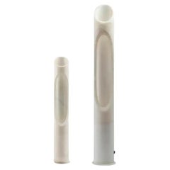 2er-Set Handgefertigtes Weißes Milchiges Onice Bianco Onyx Armonia Lampe Jacopo Simonetti