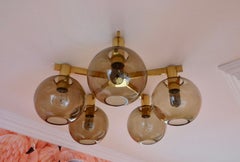 Set di 2 plafoniere in ottone Hans-Agne Jakobsson, anni '60