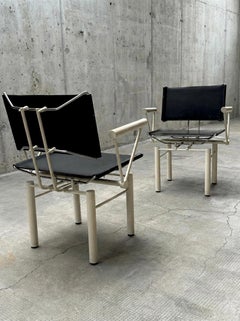 LOTE DE 2 HANS ULLRICH BITSCH PARA KUSCH&CO. SILLÓN "SERIE 8600" ALEMANIA Años 80