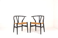 Set of 2 Hans Wegner CH24 Wishbone Chairs