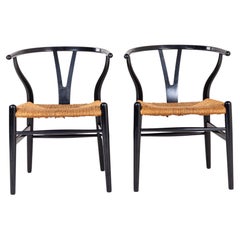Ensemble de 2 chaises Hans Wegner CH24 Wishbone