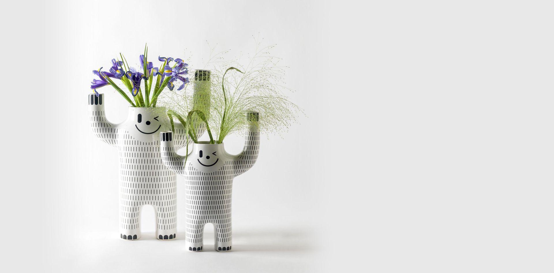 Contemporary Set of 2 Happy Yeti Vases by Jaime Hayon