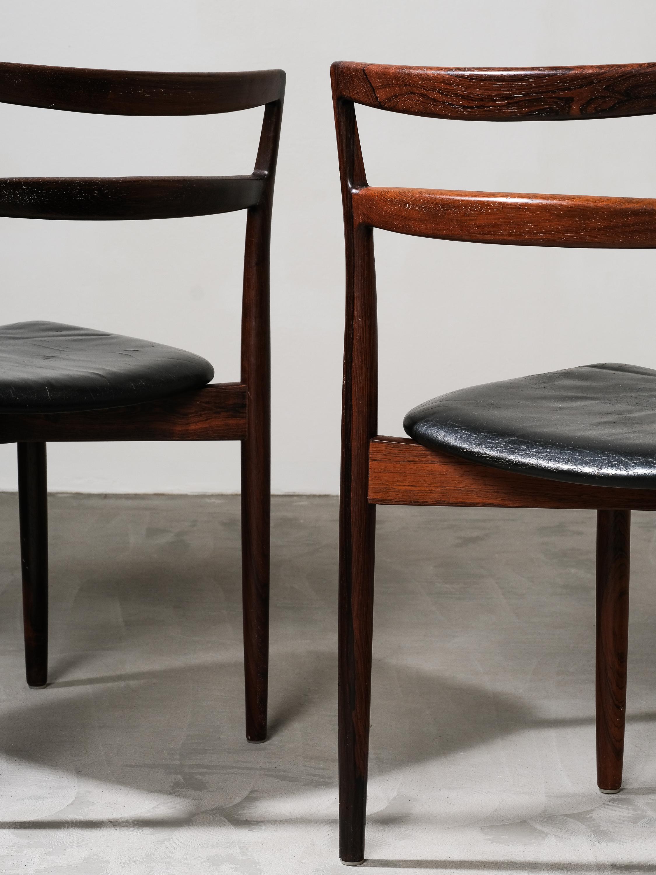 Set of 2 Harry Østergaard Model 61 Dining Chairs, Randers Møbelfabrik, Denmark For Sale 5