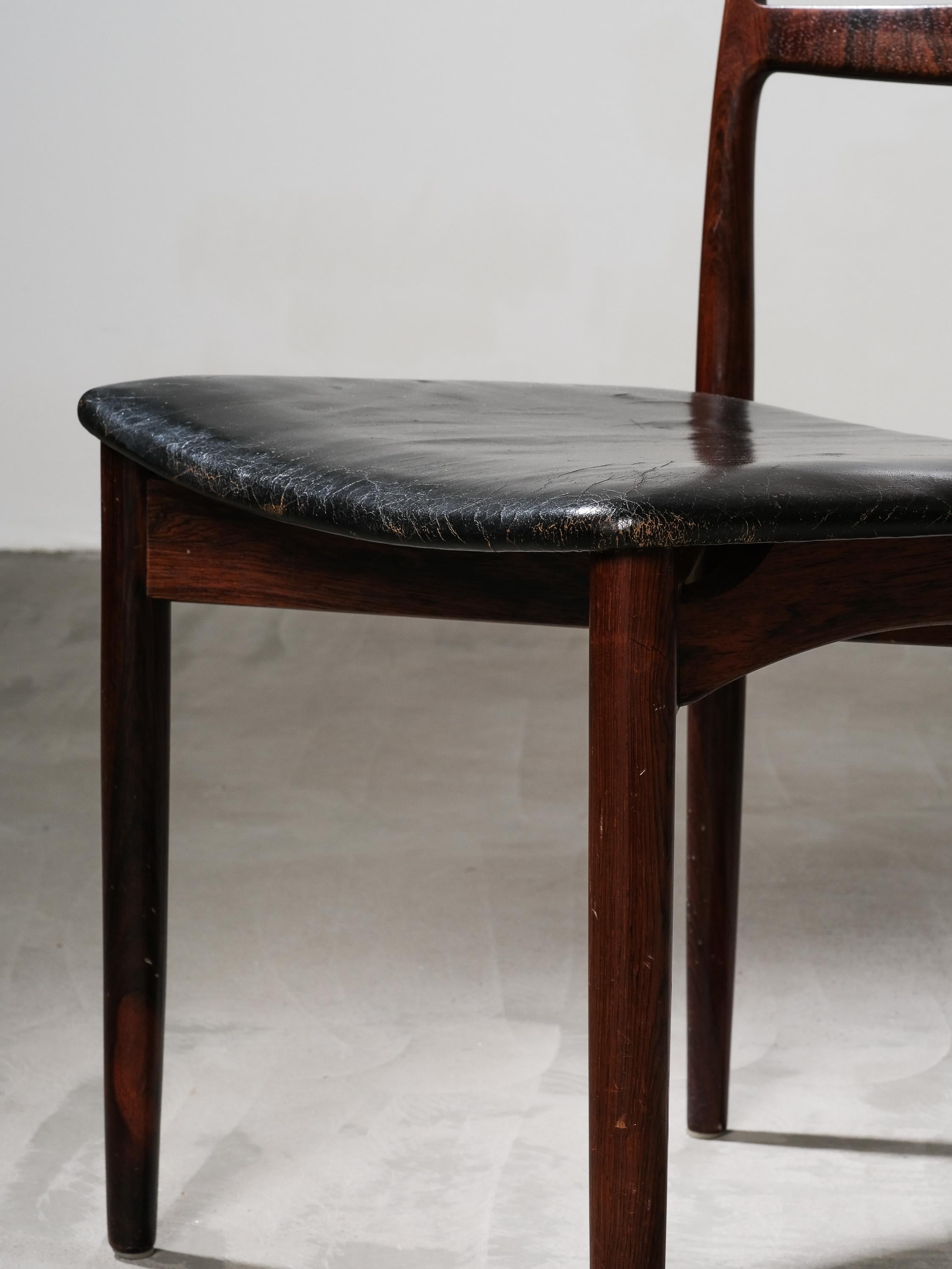Mid-20th Century Set of 2 Harry Østergaard Model 61 Dining Chairs, Randers Møbelfabrik, Denmark For Sale