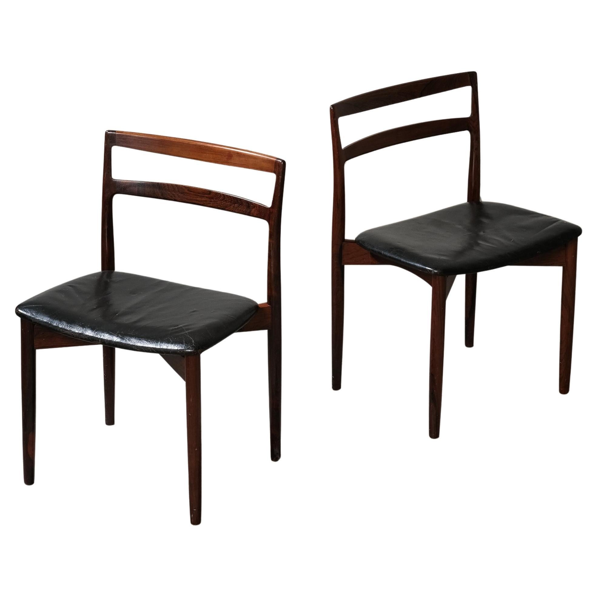 Set of 2 Harry Østergaard Model 61 Dining Chairs, Randers Møbelfabrik, Denmark