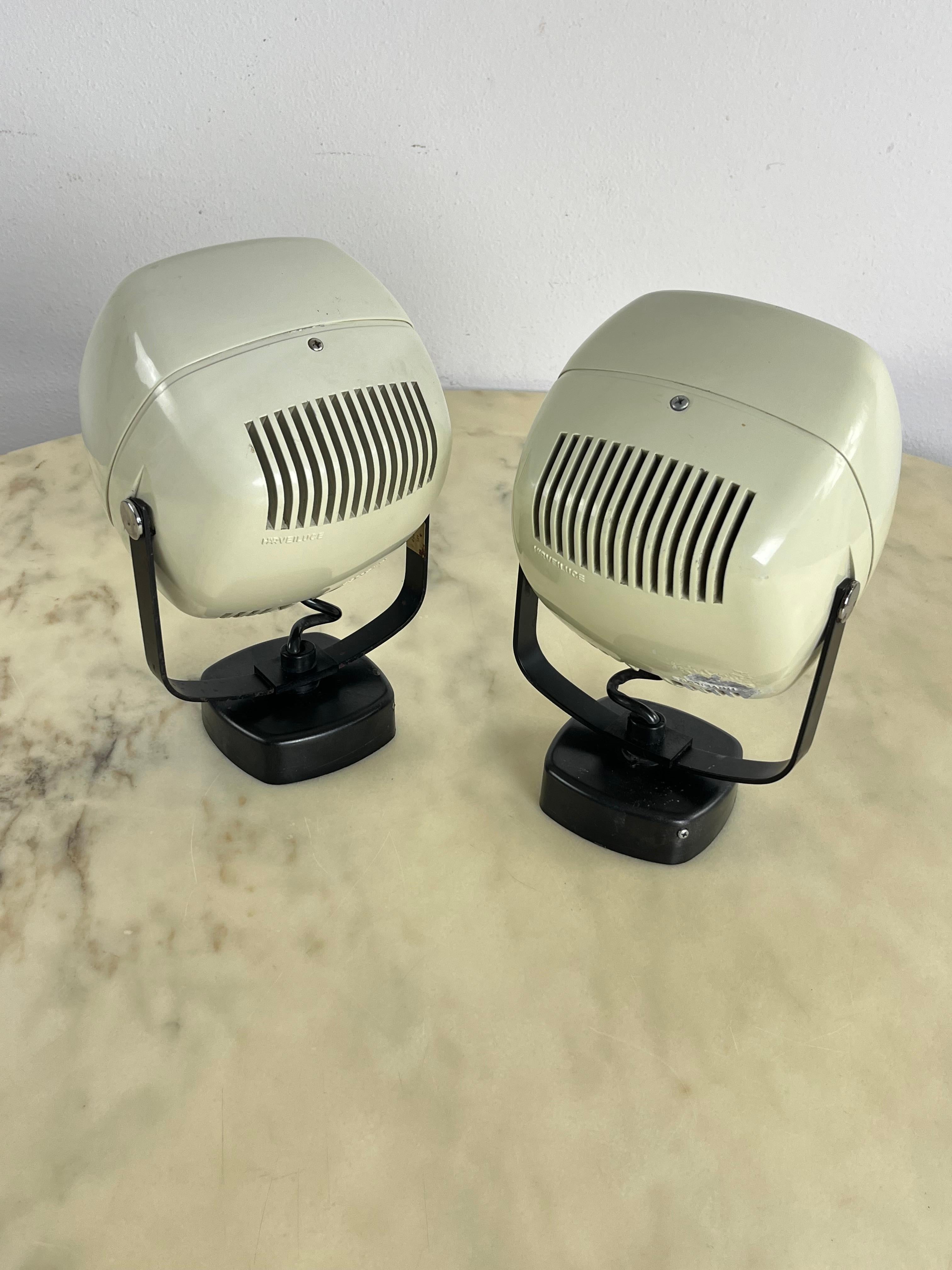 Juego De 2 Focos Ajustables Harveiluce Space Age Años 70 Fabricados En Italia en venta 1