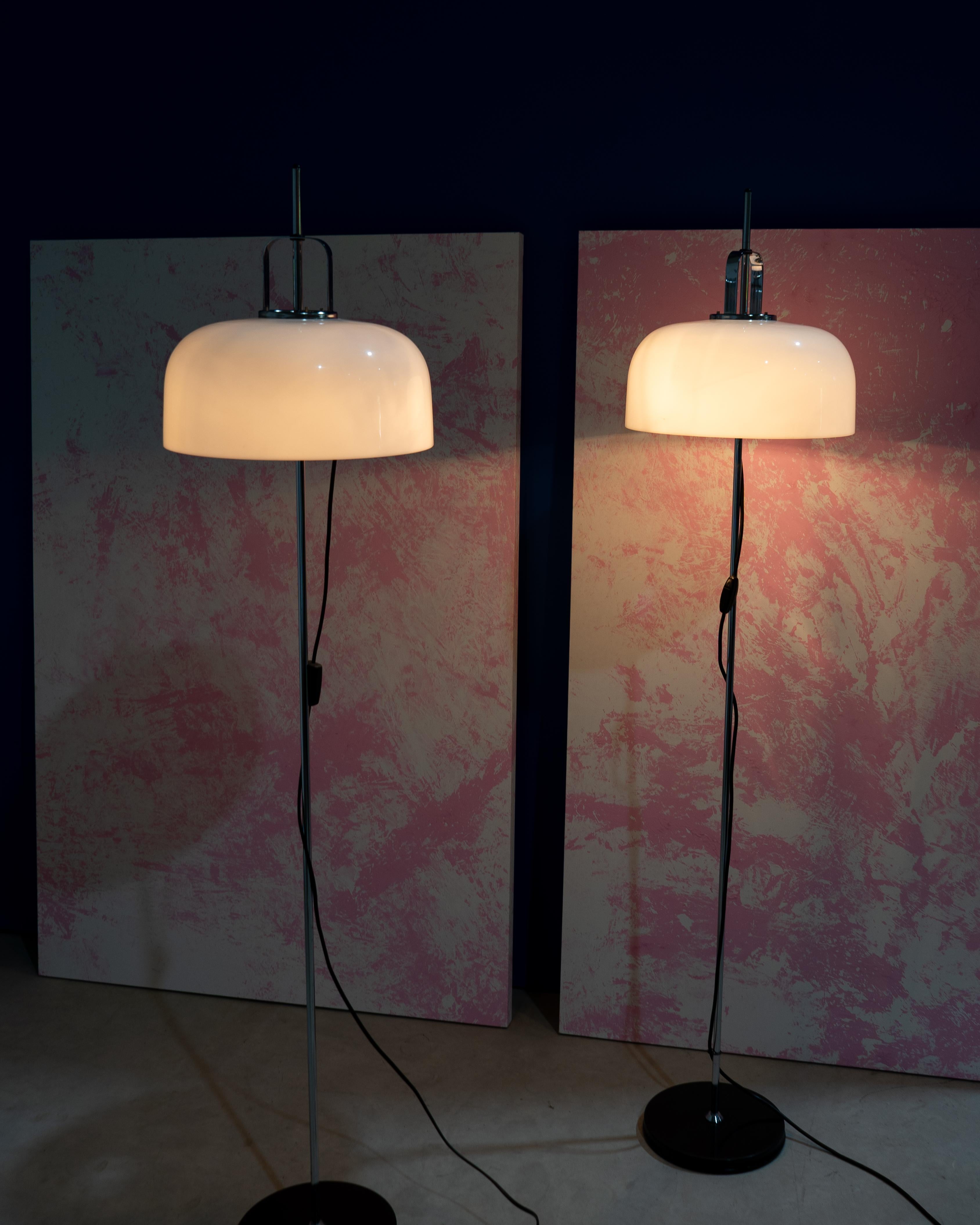 Set of 2 Harvey Guzzini Meblo Floor Lamps 70s For Sale 8