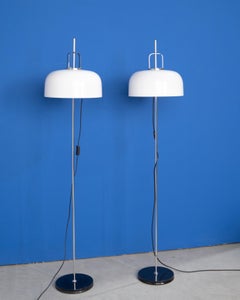 Set of 2 Harvey Guzzini Meblo Floor Lamps 70s