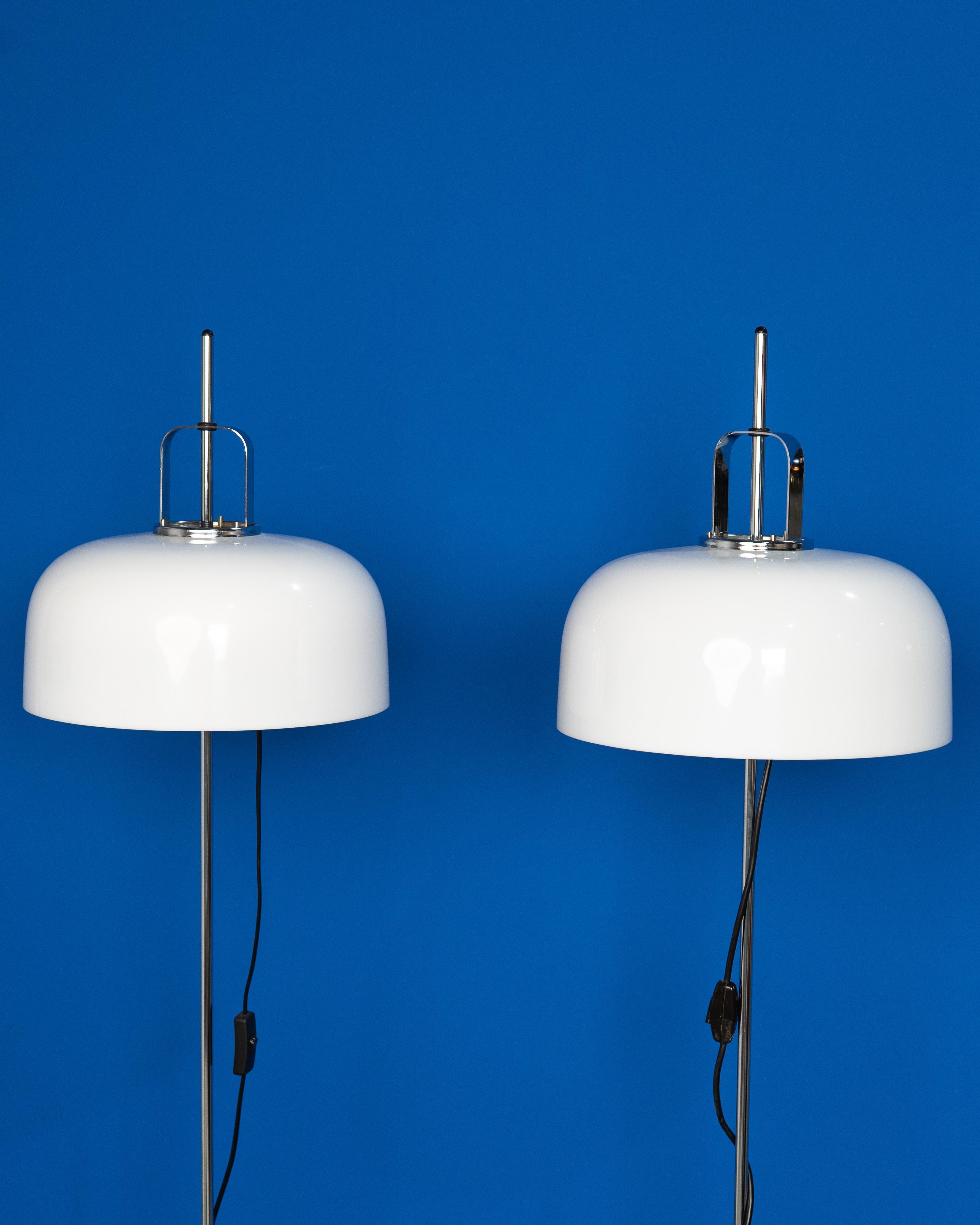 Set of 2 Harvey Guzzini Meblo Floor Lamps 70s For Sale 1