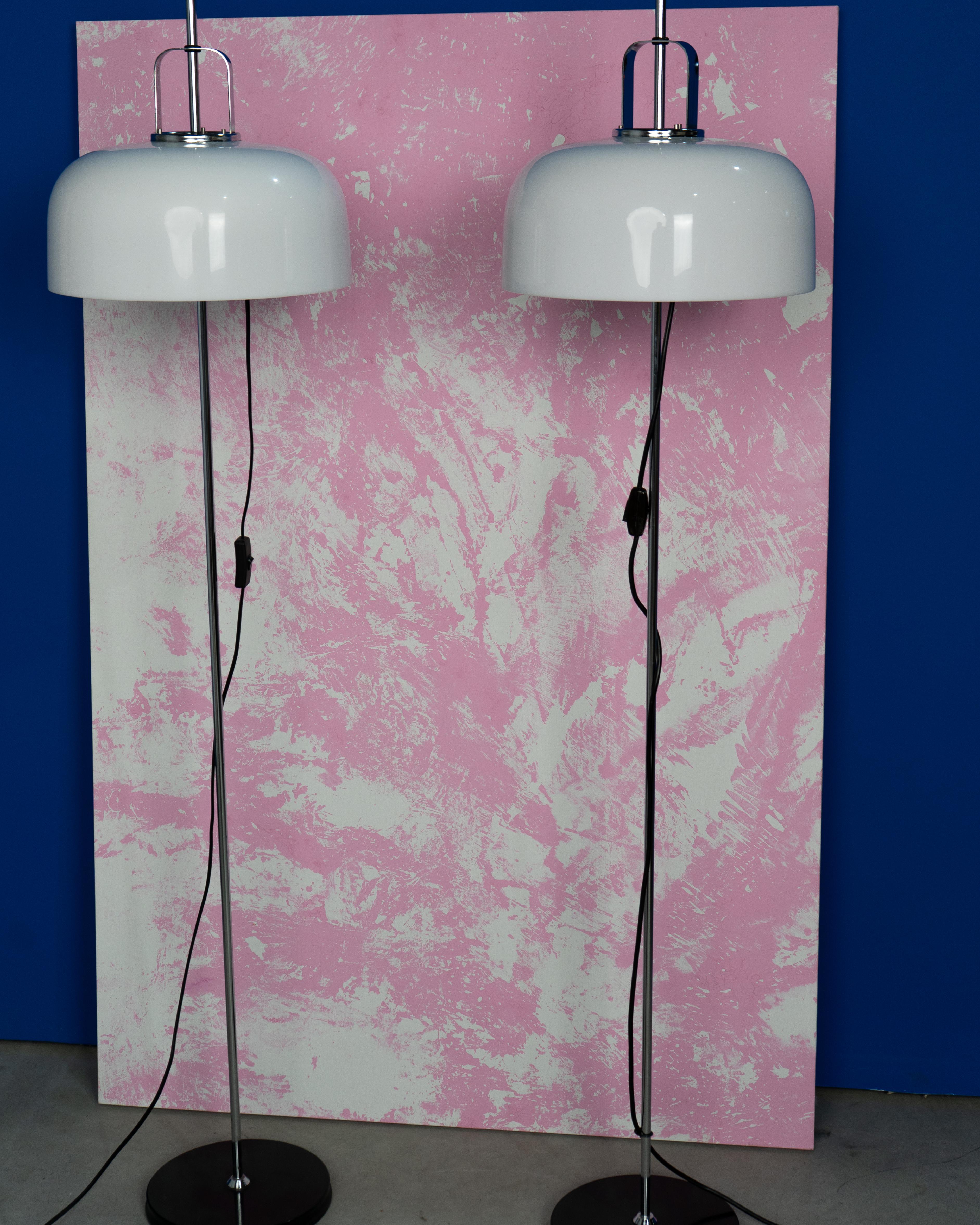 Set of 2 Harvey Guzzini Meblo Floor Lamps 70s For Sale 2