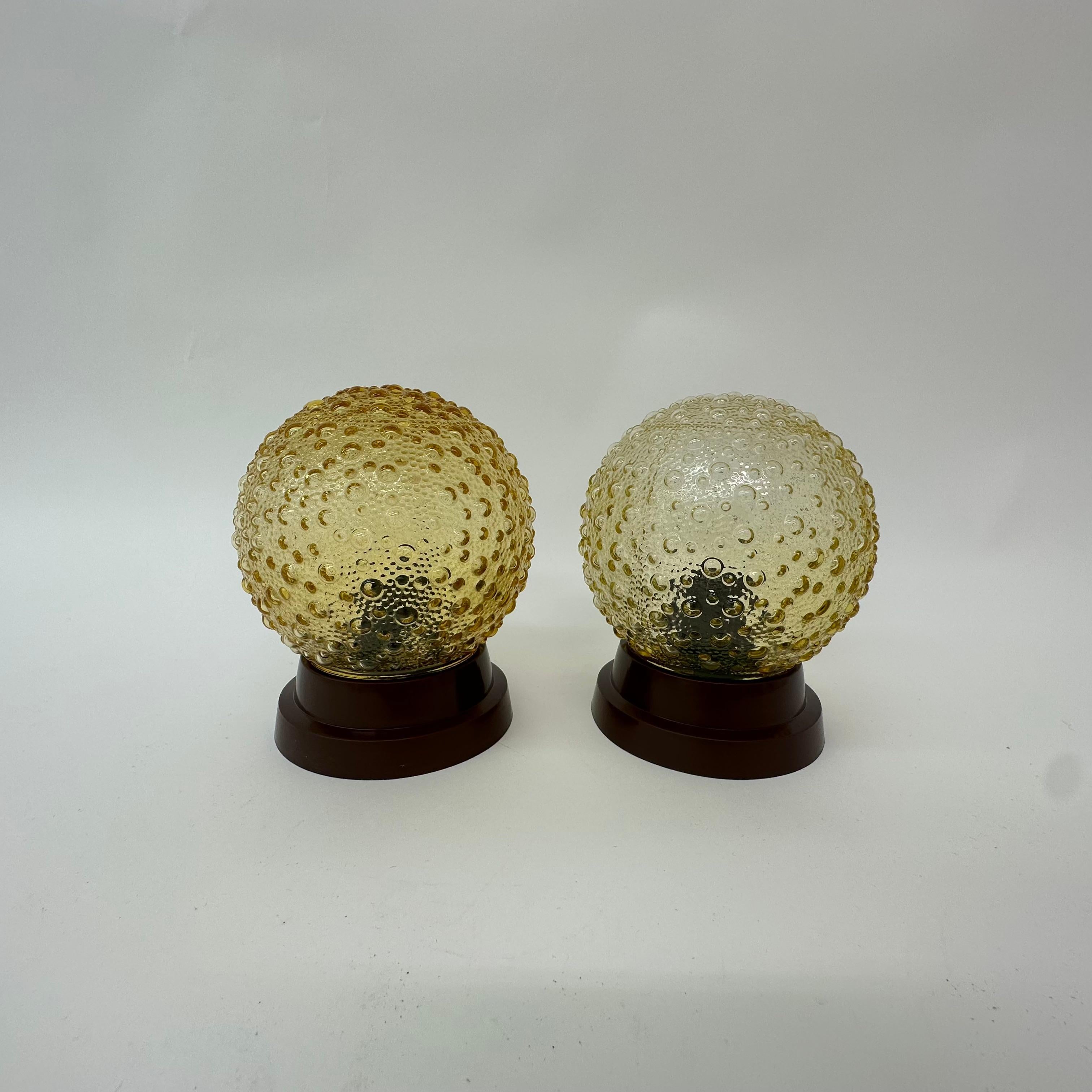 Mid-Century Modern Set of 2 Helena Tynell bubble ceiling lamps , 1970’s For Sale
