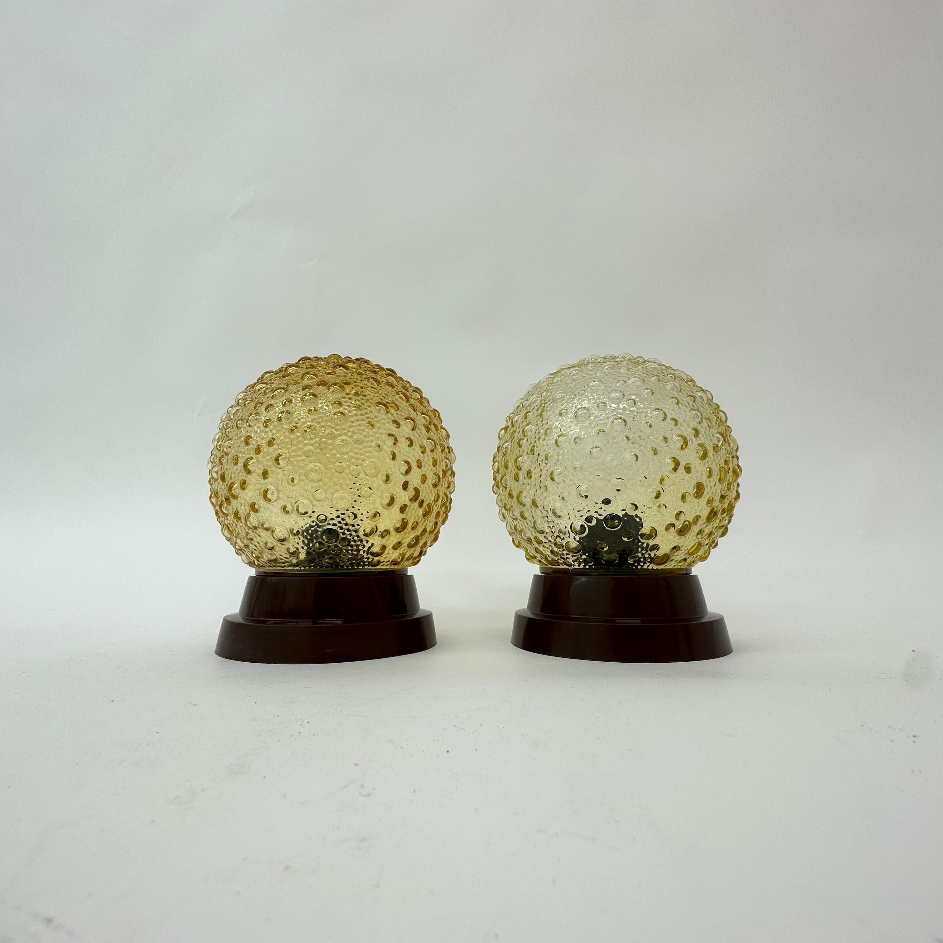 Set of 2 Helena Tynell bubble ceiling lamps , 1970’s In Good Condition For Sale In Delft, NL