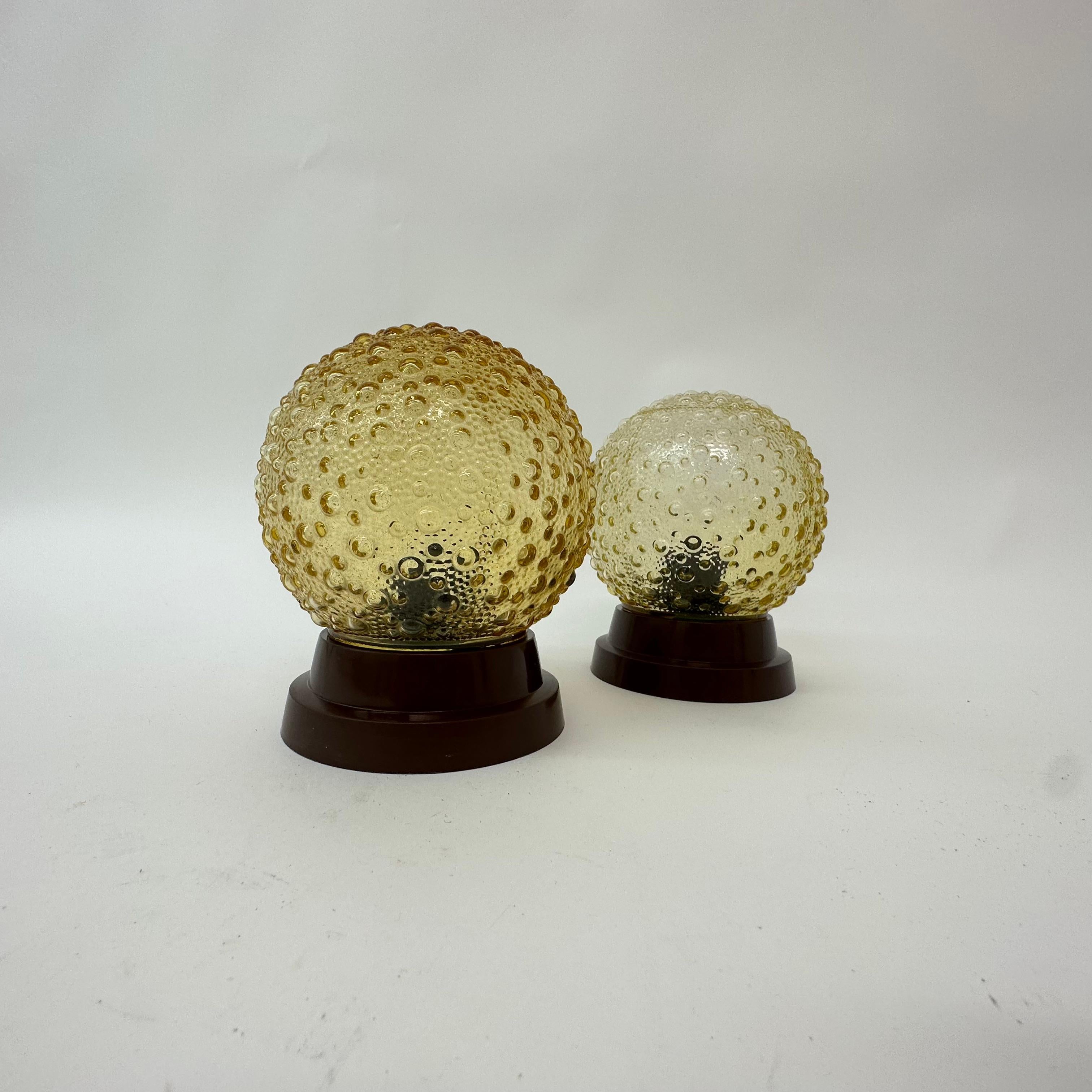 Glass Set of 2 Helena Tynell bubble ceiling lamps , 1970’s For Sale