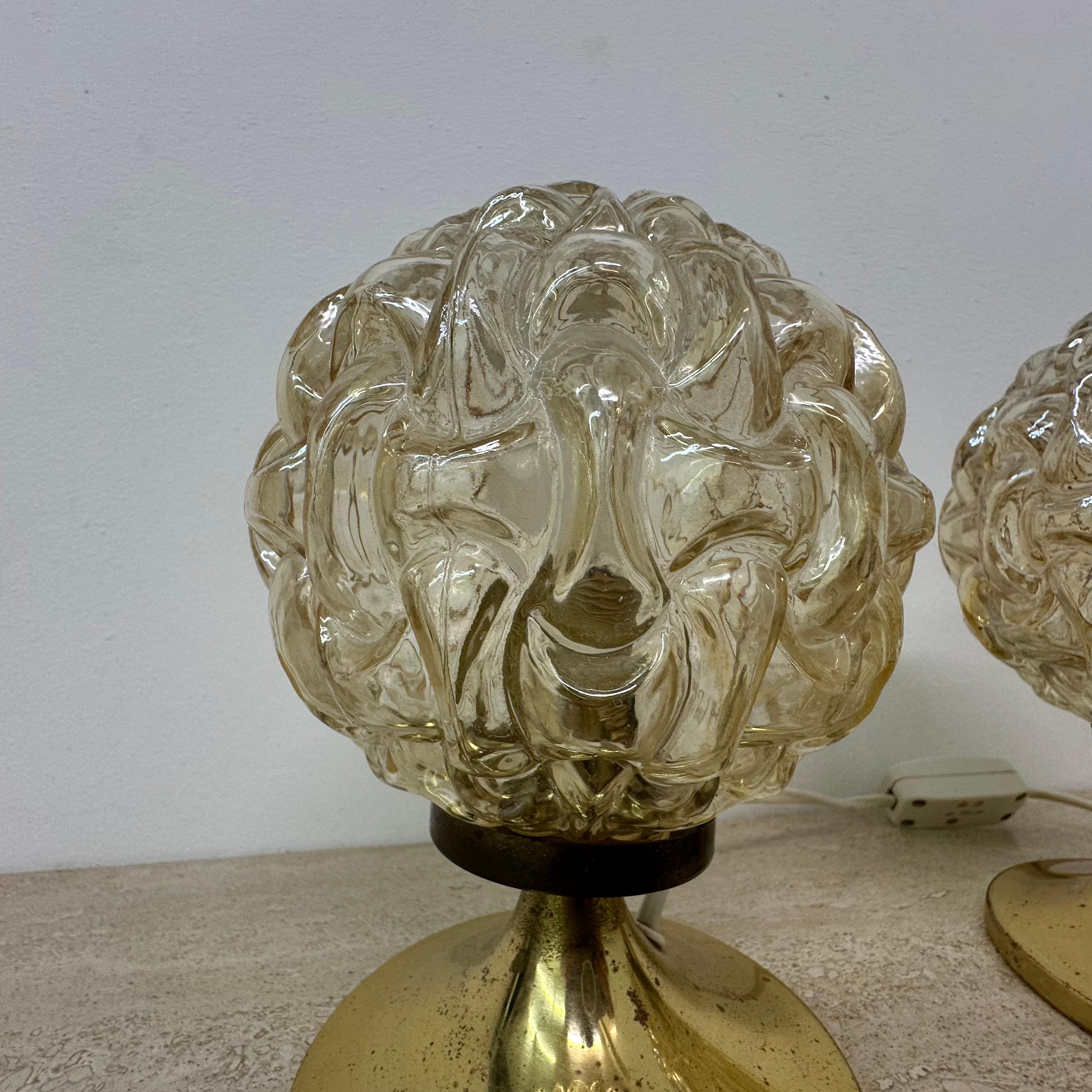 Set of 2 Helena Tynell bubble table lamp , 1970s 6