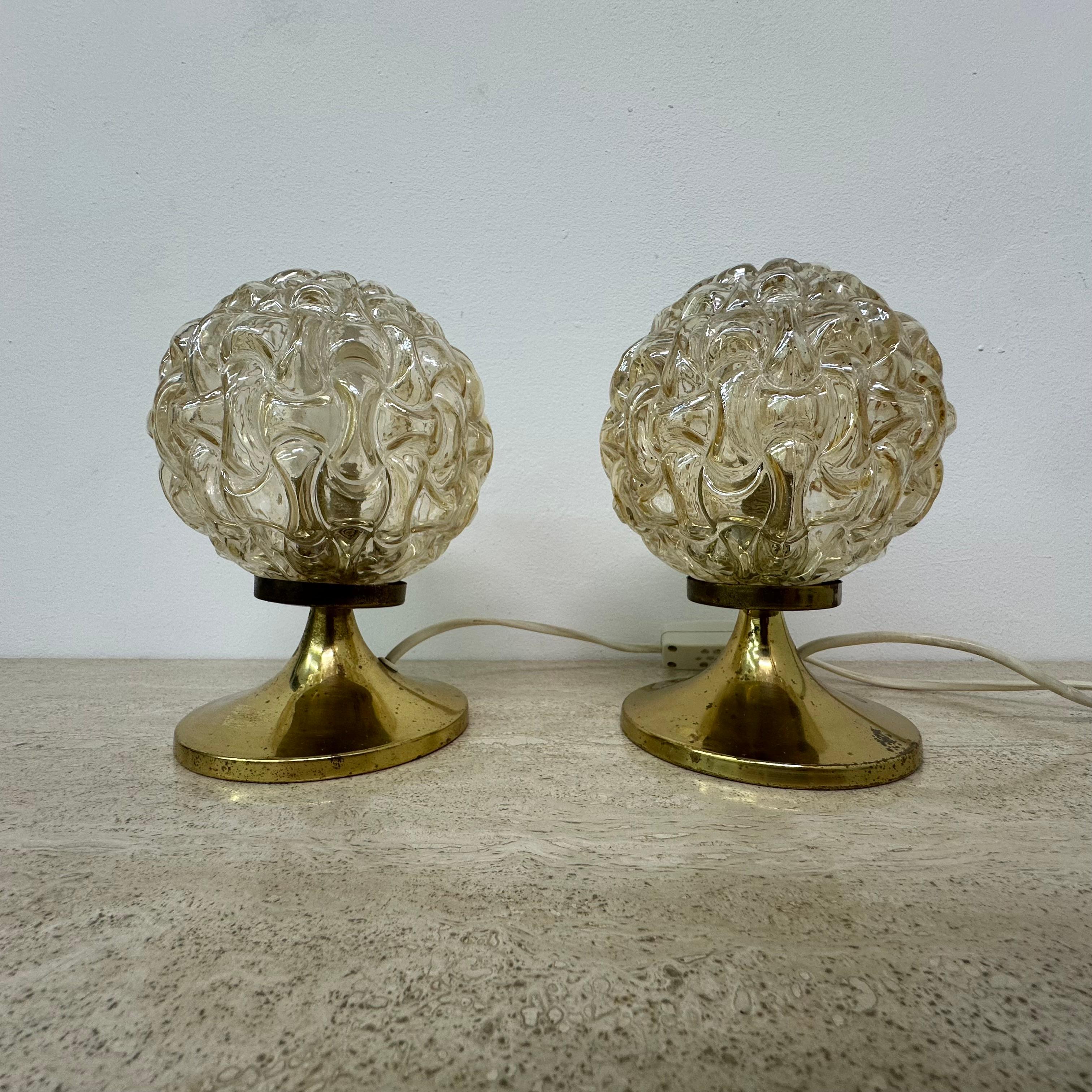 Ensemble de 2 lampes de table à bulles Helena Tynell, 1970 7