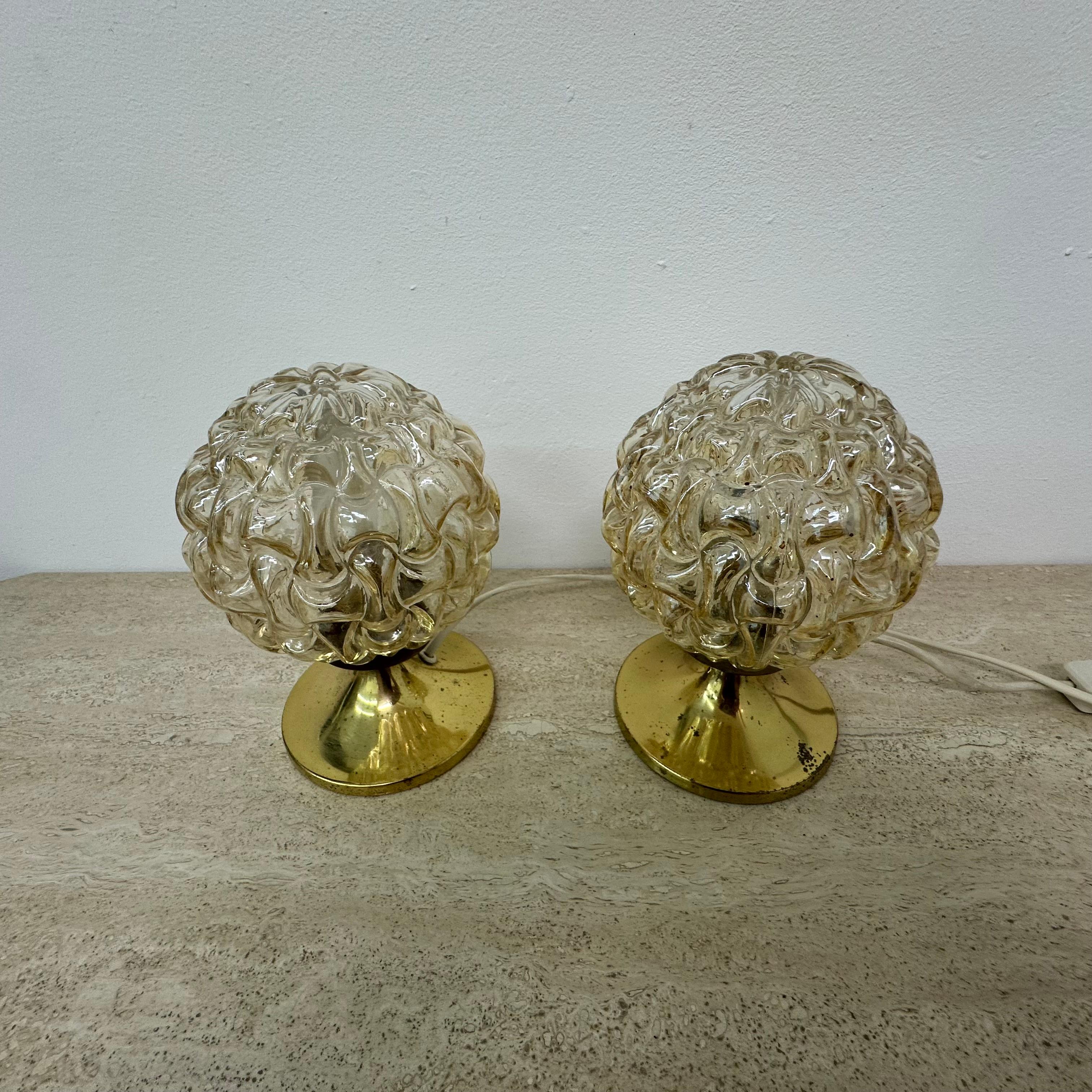 Set of 2 Helena Tynell bubble table lamp , 1970s 9