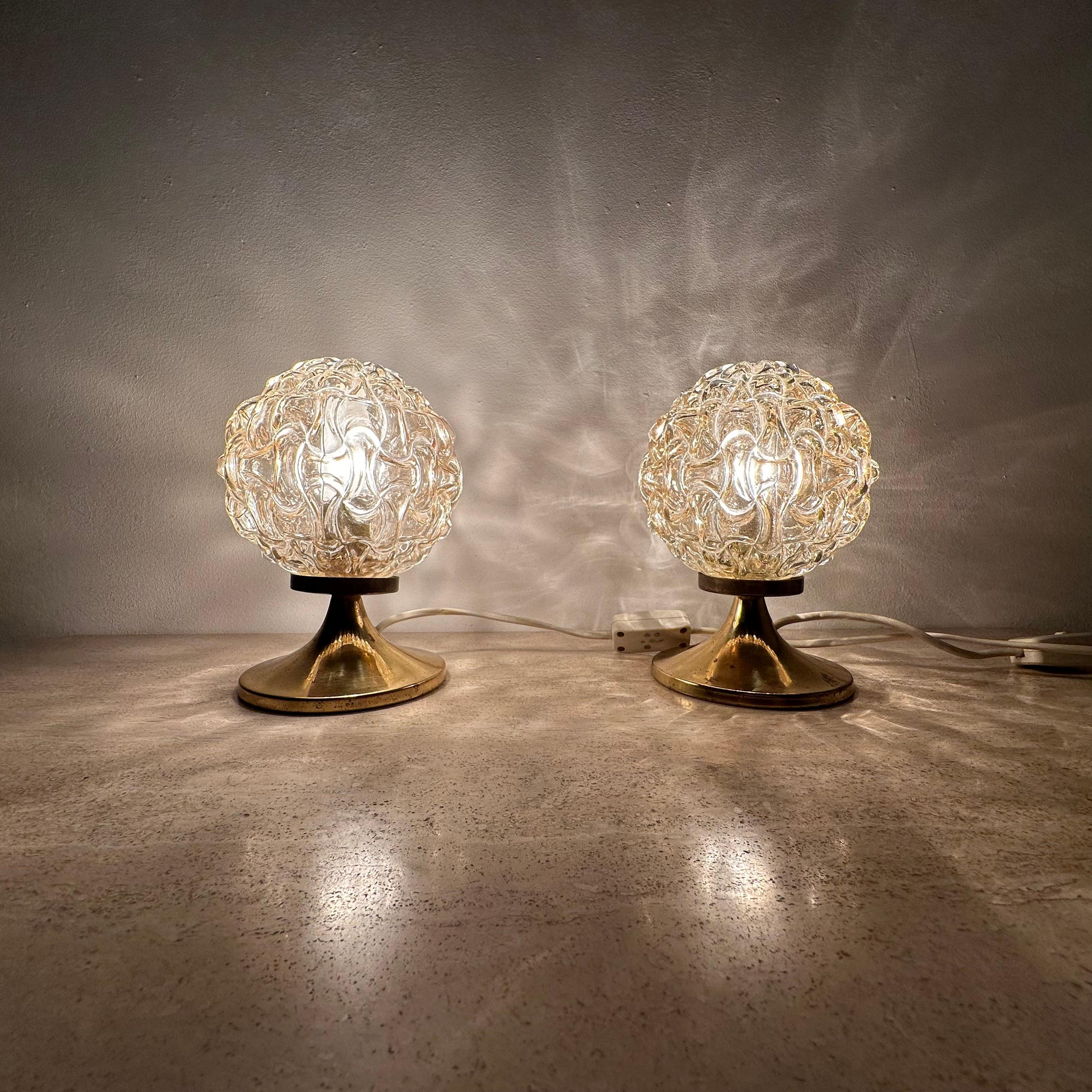 Mid-Century Modern Set of 2 Helena Tynell bubble table lamp , 1970s
