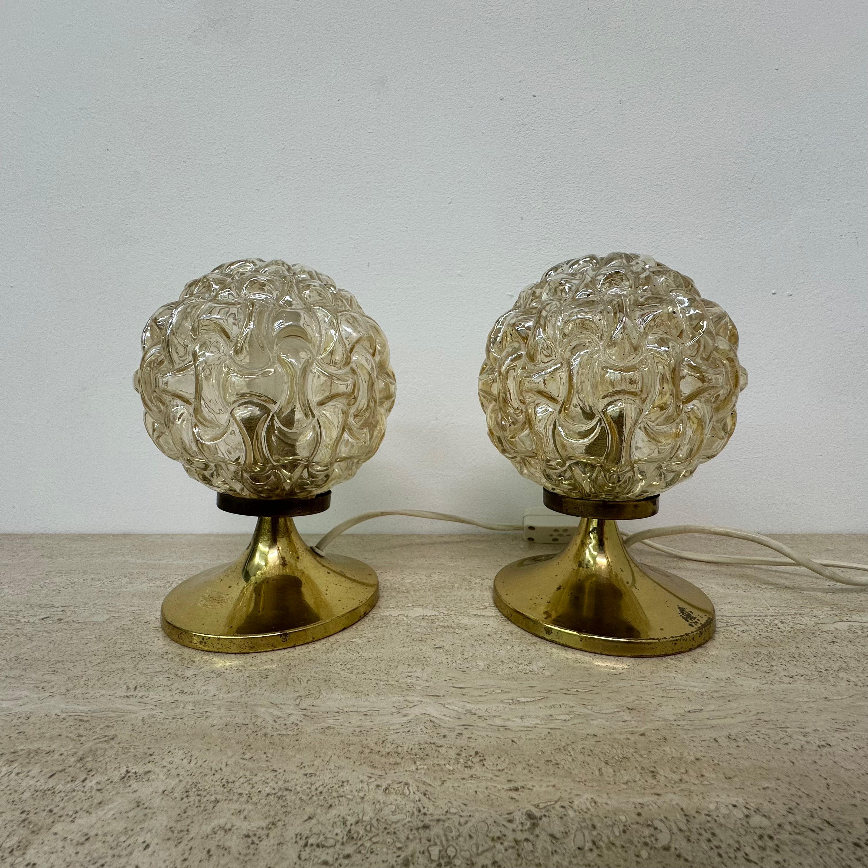 Ensemble de 2 lampes de table à bulles Helena Tynell, 1970 1