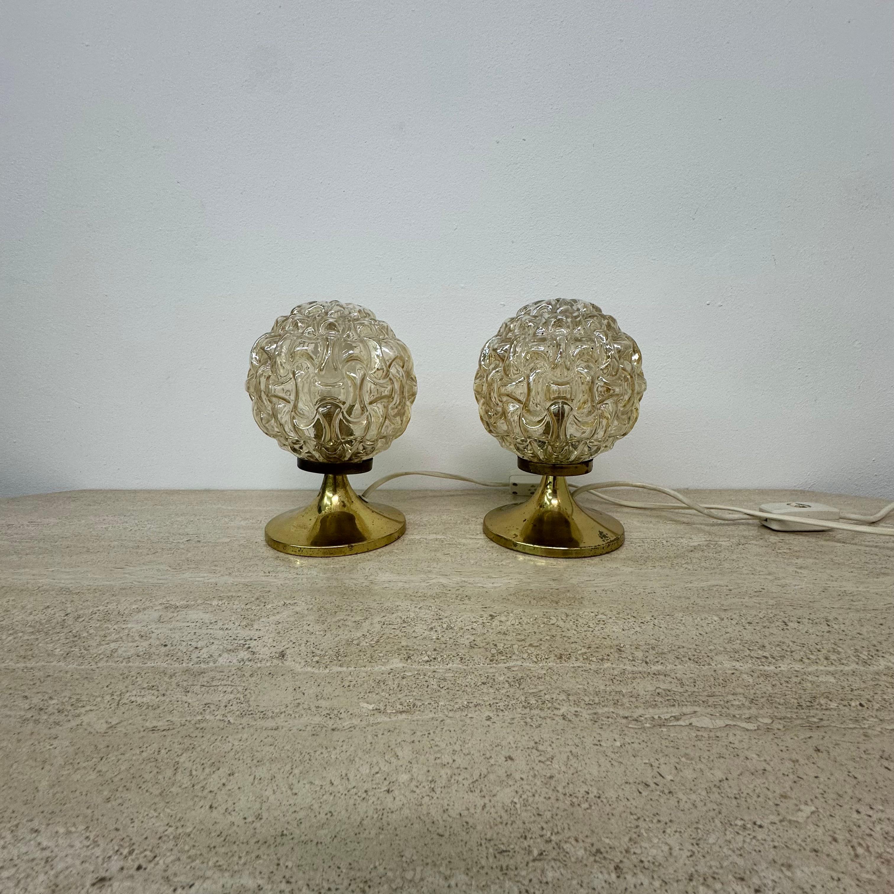 Ensemble de 2 lampes de table à bulles Helena Tynell, 1970 2