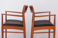 Set of 2 Henning Kjærnulf Armchairs, Korup Stolefabrik 1960s, Danish Teak Chairs