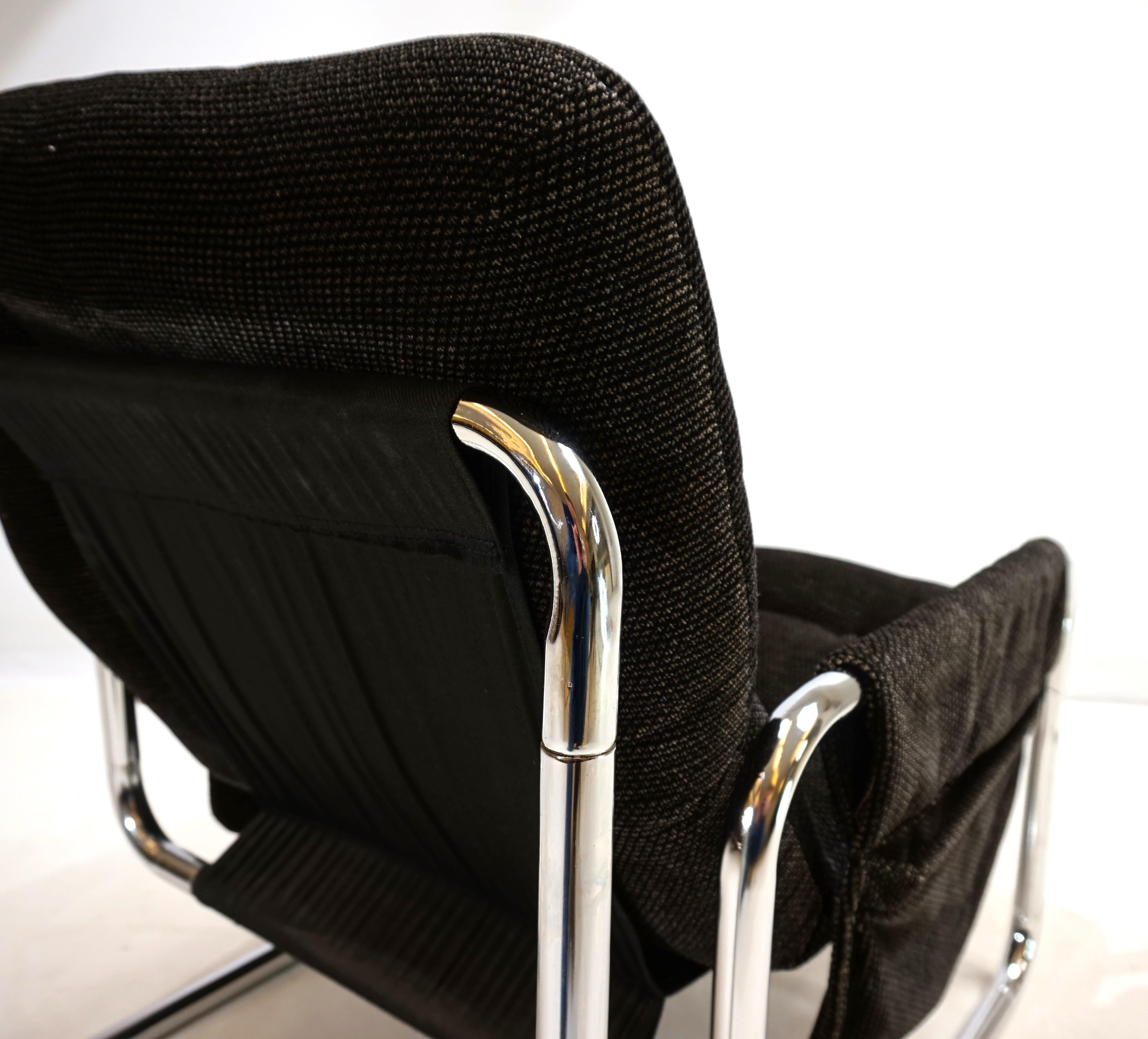 Ensemble de 2 chaises luge chromées Herlag de Johan Bertil Häggström, 1970 13