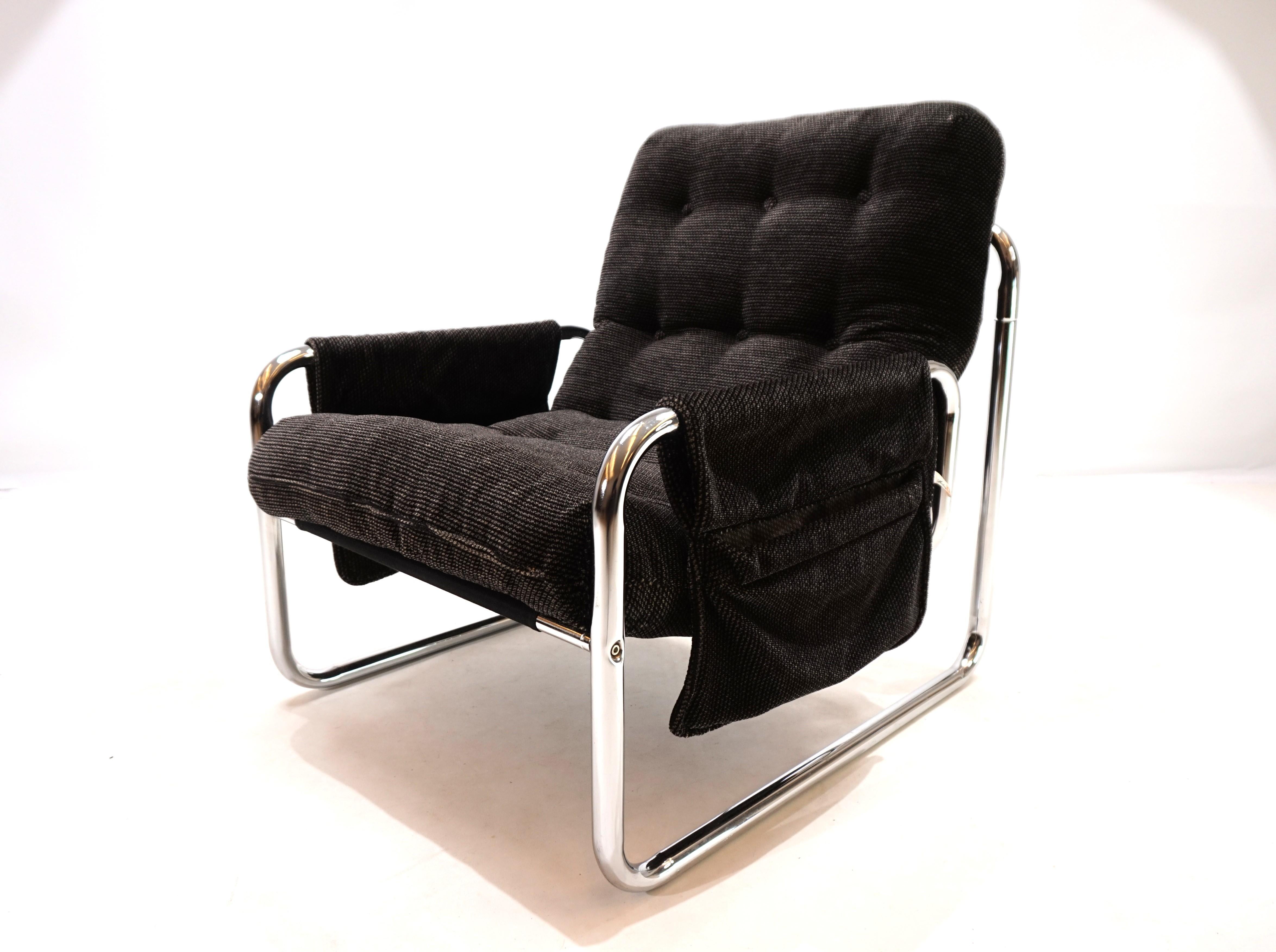 Ensemble de 2 chaises luge chromées Herlag de Johan Bertil Häggström, 1970 2