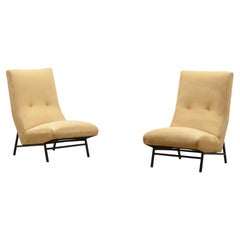 Set of 2 High Back Lounge Chairs, 60s France