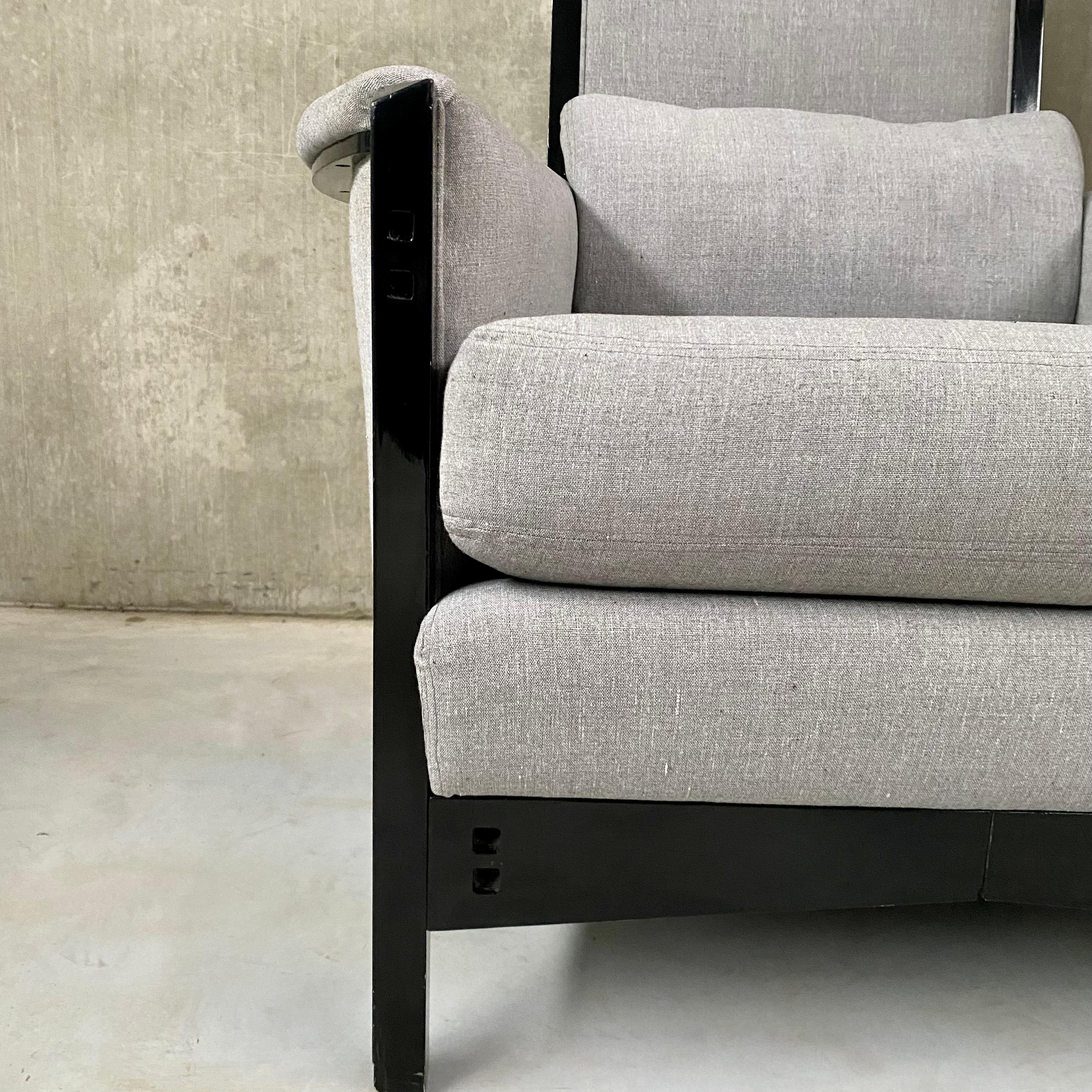 Ensemble de 2 fauteuils «ggy » hauts en laque noire d'Umberto Asnago pour Giorgetti en vente 11