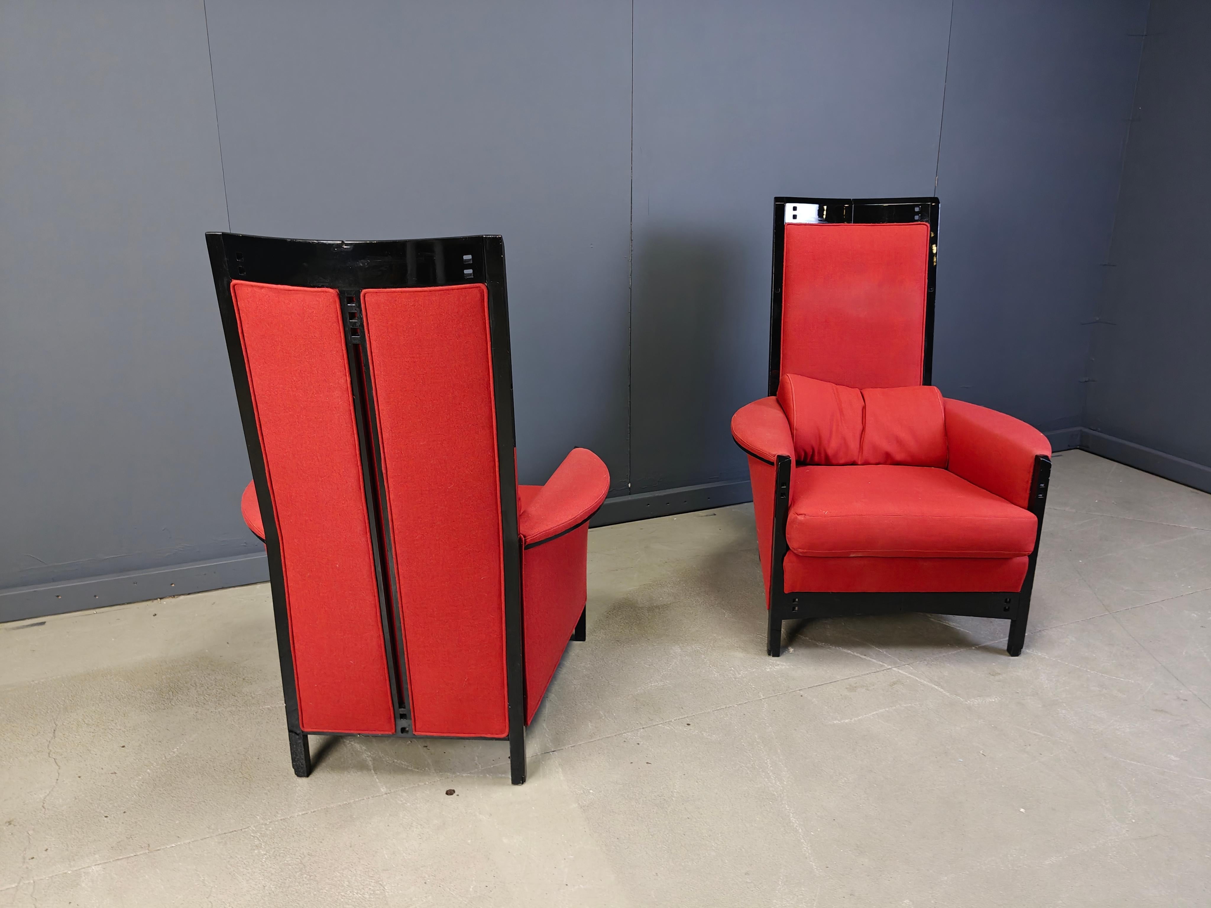 Fin du 20e siècle Lot de 2 chaises à accoudoirs 
