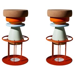 Set of 2 High Colorful Tembo Stool, Note Design Studio